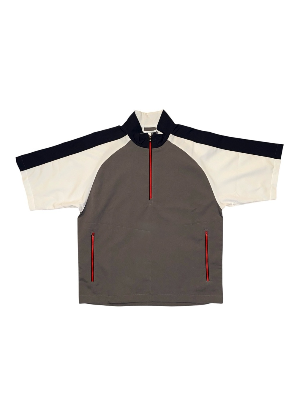 FootJoy Gray and White Golf Pullover with Logo
